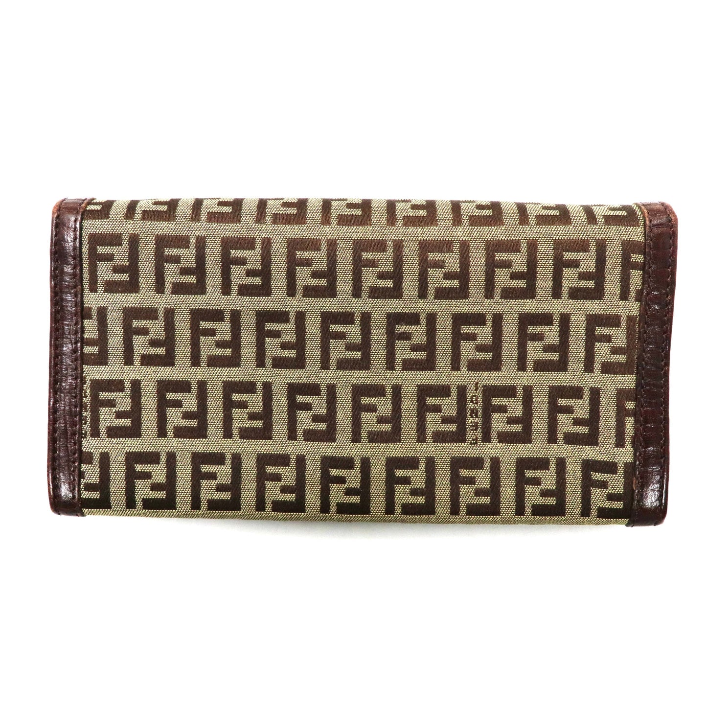 FENDI 長財布 ブラウン キャンバス レザー ズッキーノ オールド 2270 8M0000 TN9 088 イタリア製