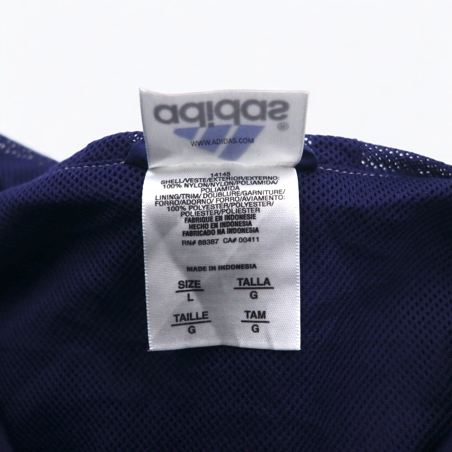 adidas 00年代 ハーフジップ アノラック パーカー L ネイビー ナイロン