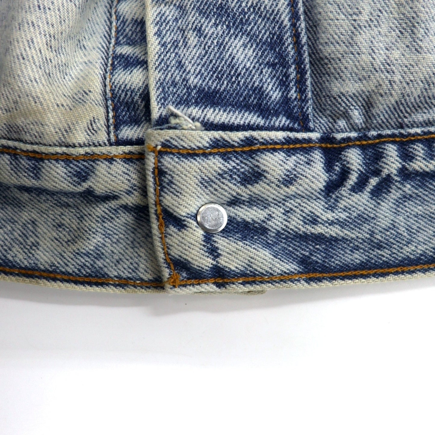 Levi's USA製 80年代 デニムジャケット Gジャン L ブルー ケミカルウォッシュ コットン 70507-0219 ボタン裏262