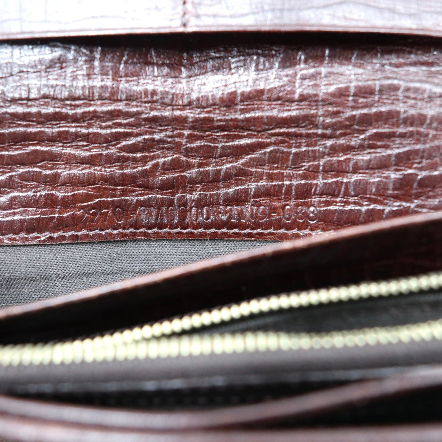 FENDI 長財布 ブラウン キャンバス レザー ズッキーノ オールド 2270 8M0000 TN9 088 イタリア製