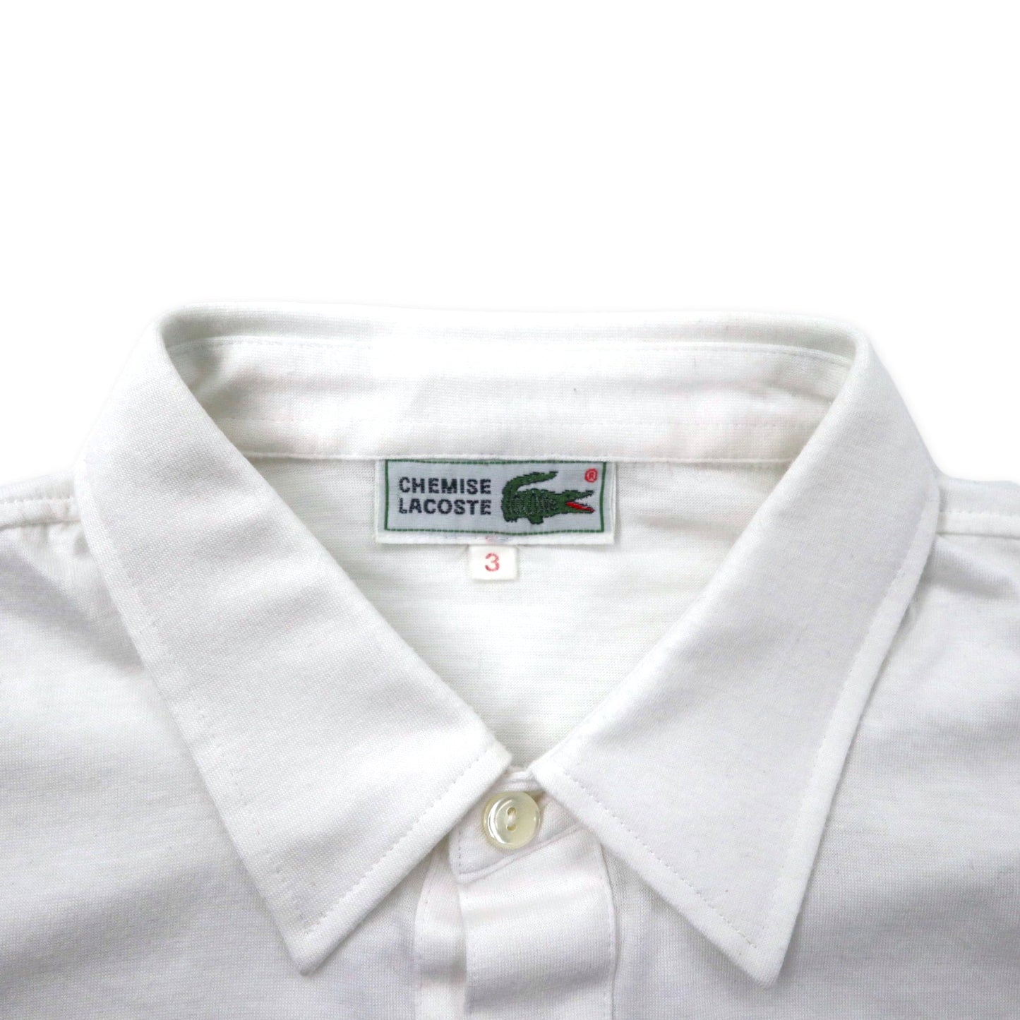 CHEMISE LACOSTE 90年代 ポロシャツ 3 ホワイト コットン ワンポイントロゴ