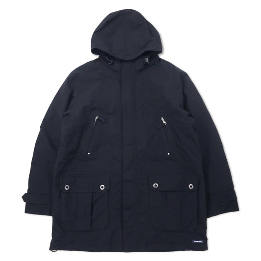 LANDS' END スコール ウィンターパーカー コート XL ネイビー ナイロン 防水 キルティング フリースライナー SQUALL PARKA 457125
