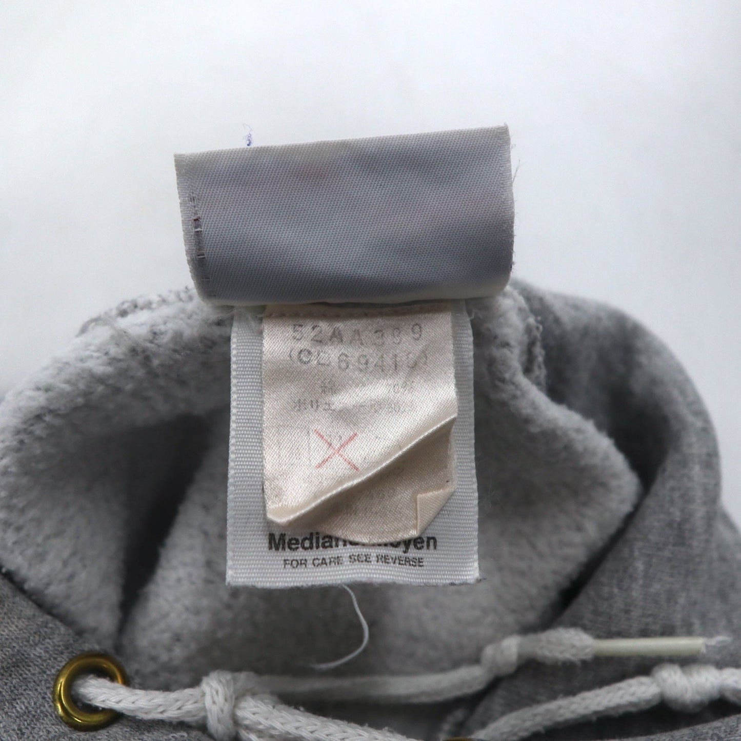 Reebok 90年代 USA製 ベクターロゴ プルオーバー パーカー M グレー コットン