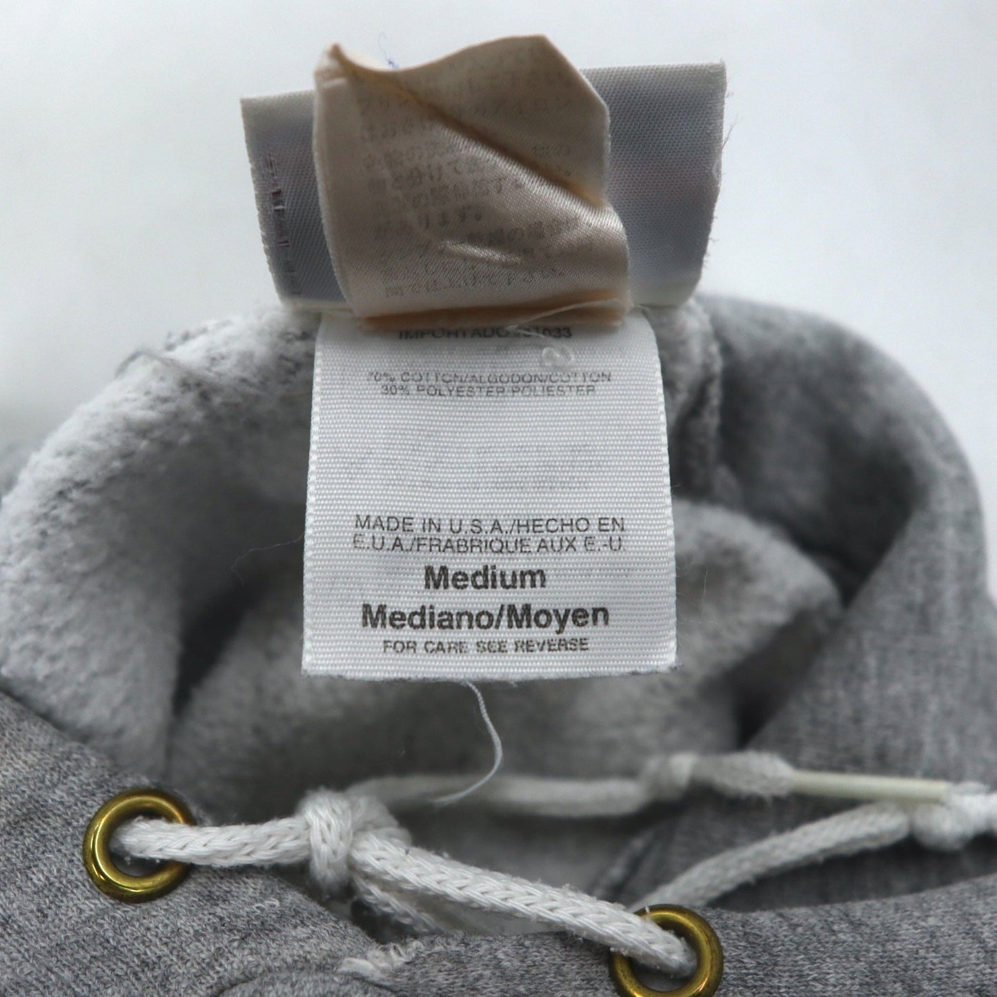 Reebok 90年代 USA製 ベクターロゴ プルオーバー パーカー M グレー コットン