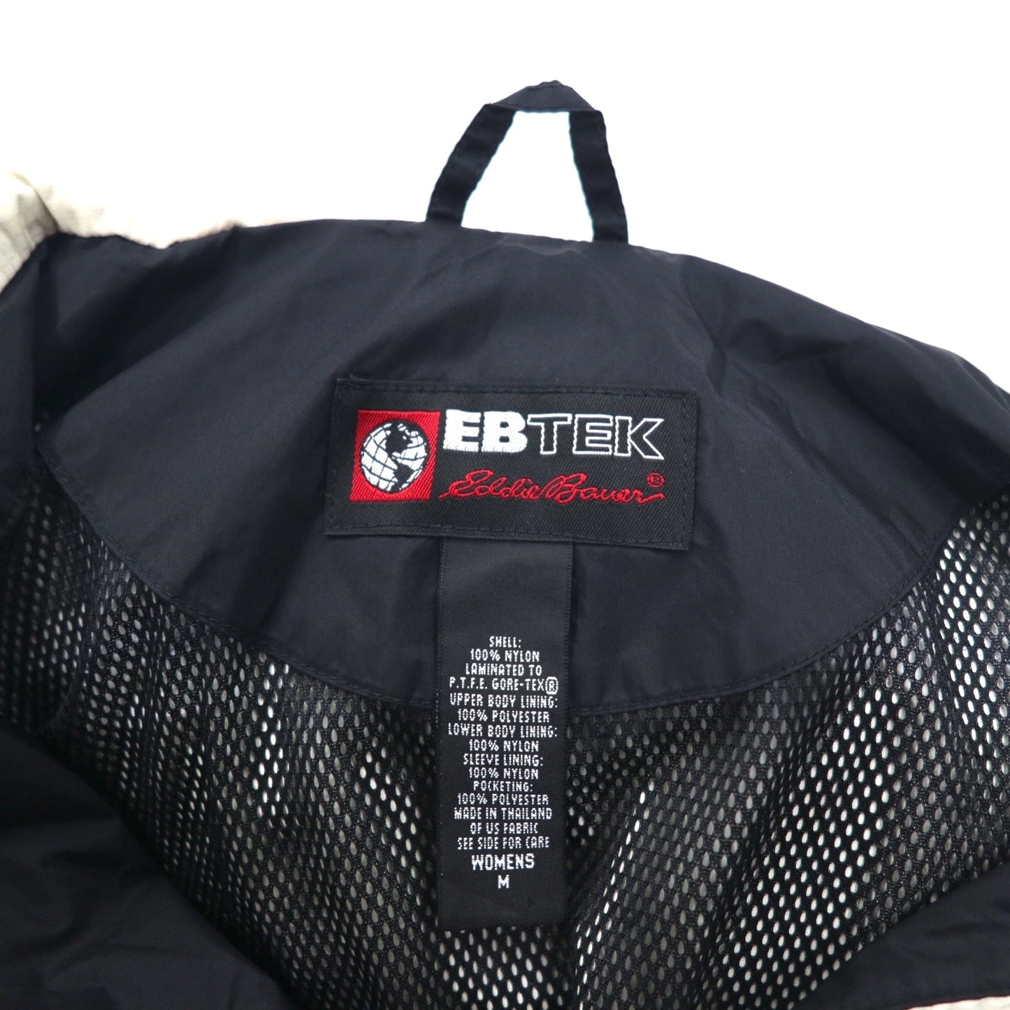 Eddie Bauer 90年代 EBTEK ゴアテックス GORE-TEX マウンテンパーカー M ブラック 防水 フード着脱式