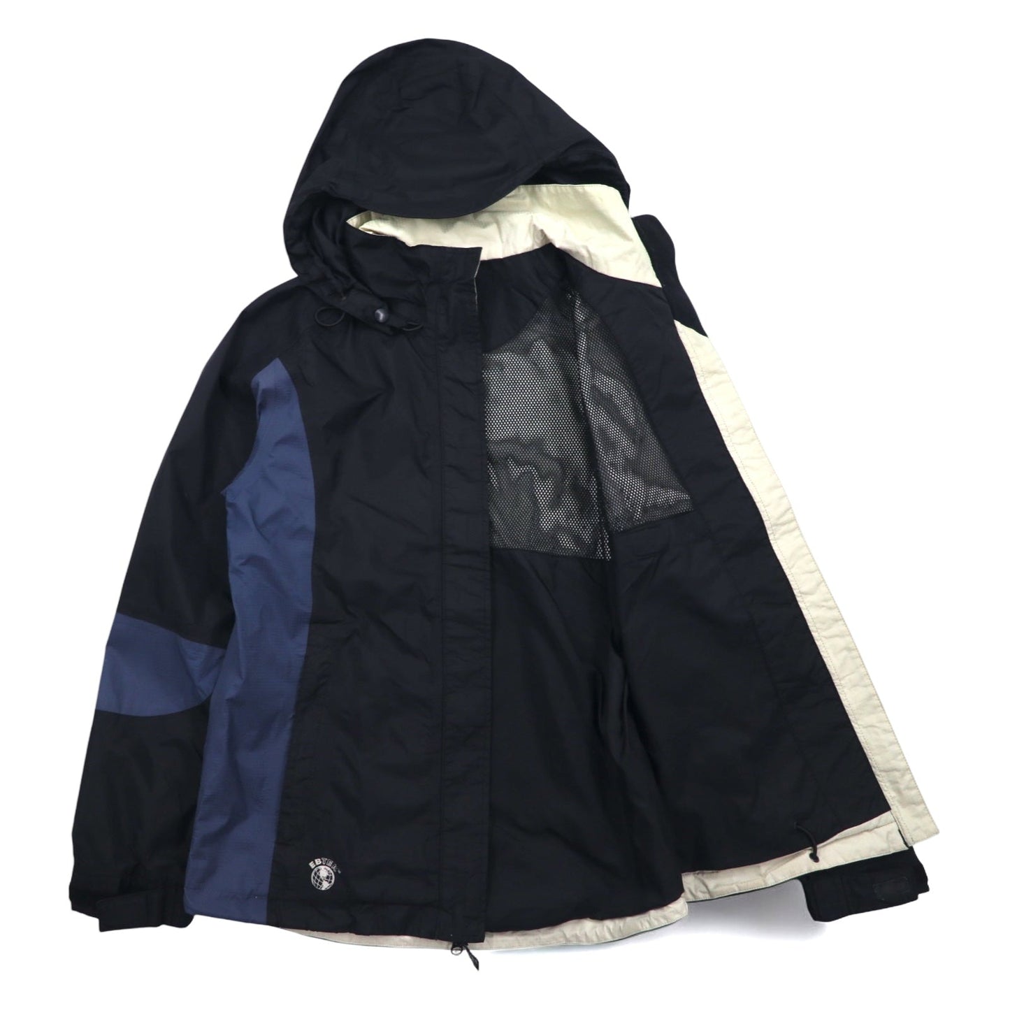 Eddie Bauer 90年代 EBTEK ゴアテックス GORE-TEX マウンテンパーカー M ブラック 防水 フード着脱式