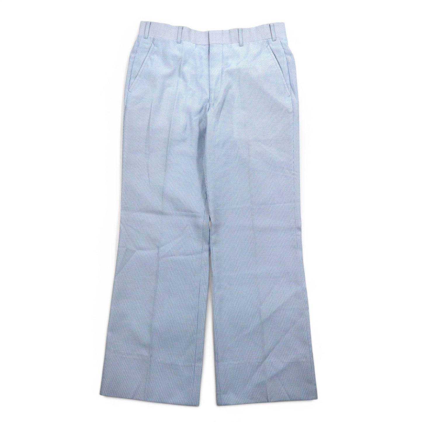 Vintage 90s Japan Made Traditional Suit Mr. SANYO シアサッカー 2B スーツ セットアップ S ブルー ストライプ ワイド
