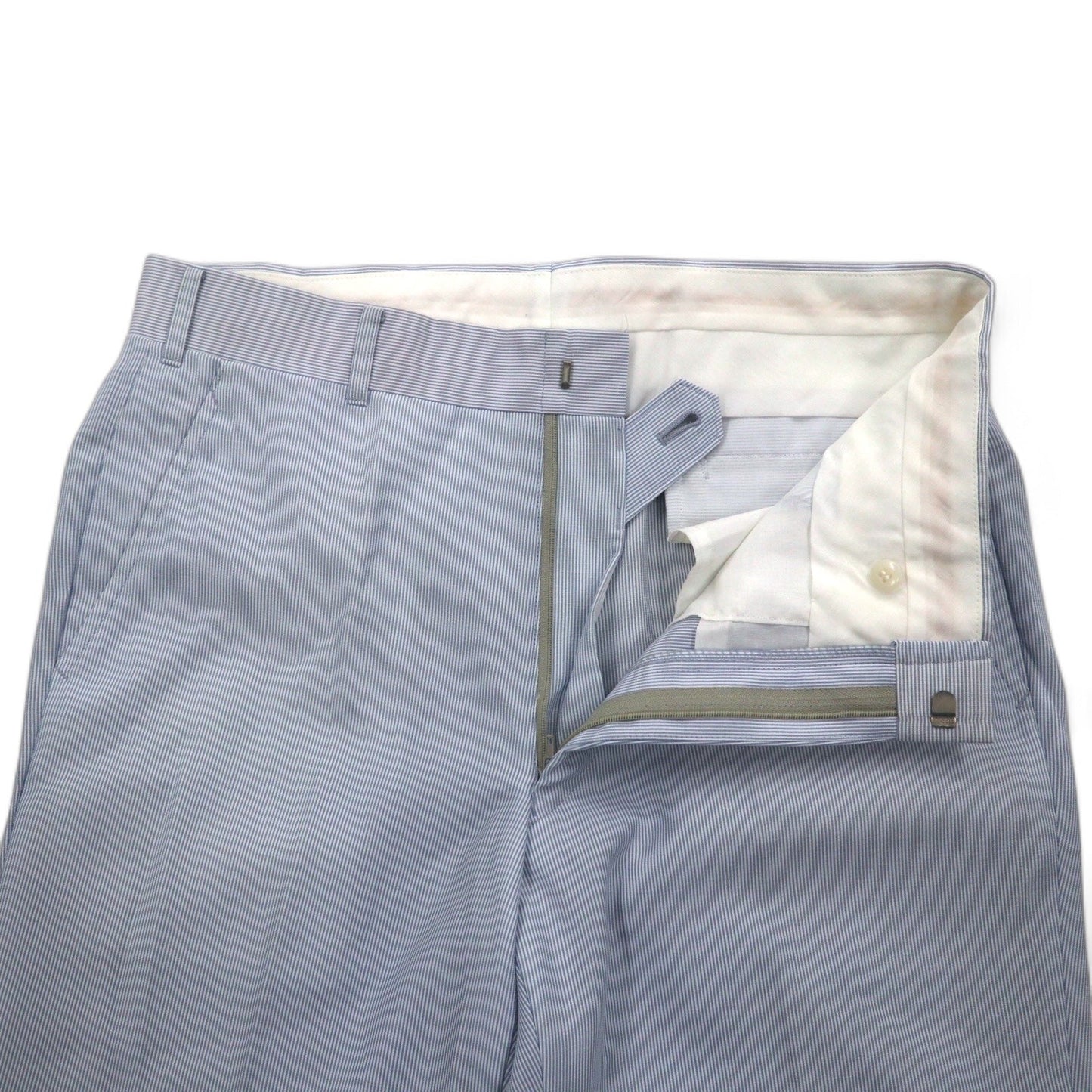 Vintage 90s Japan Made Traditional Suit Mr. SANYO シアサッカー 2B スーツ セットアップ S ブルー ストライプ ワイド
