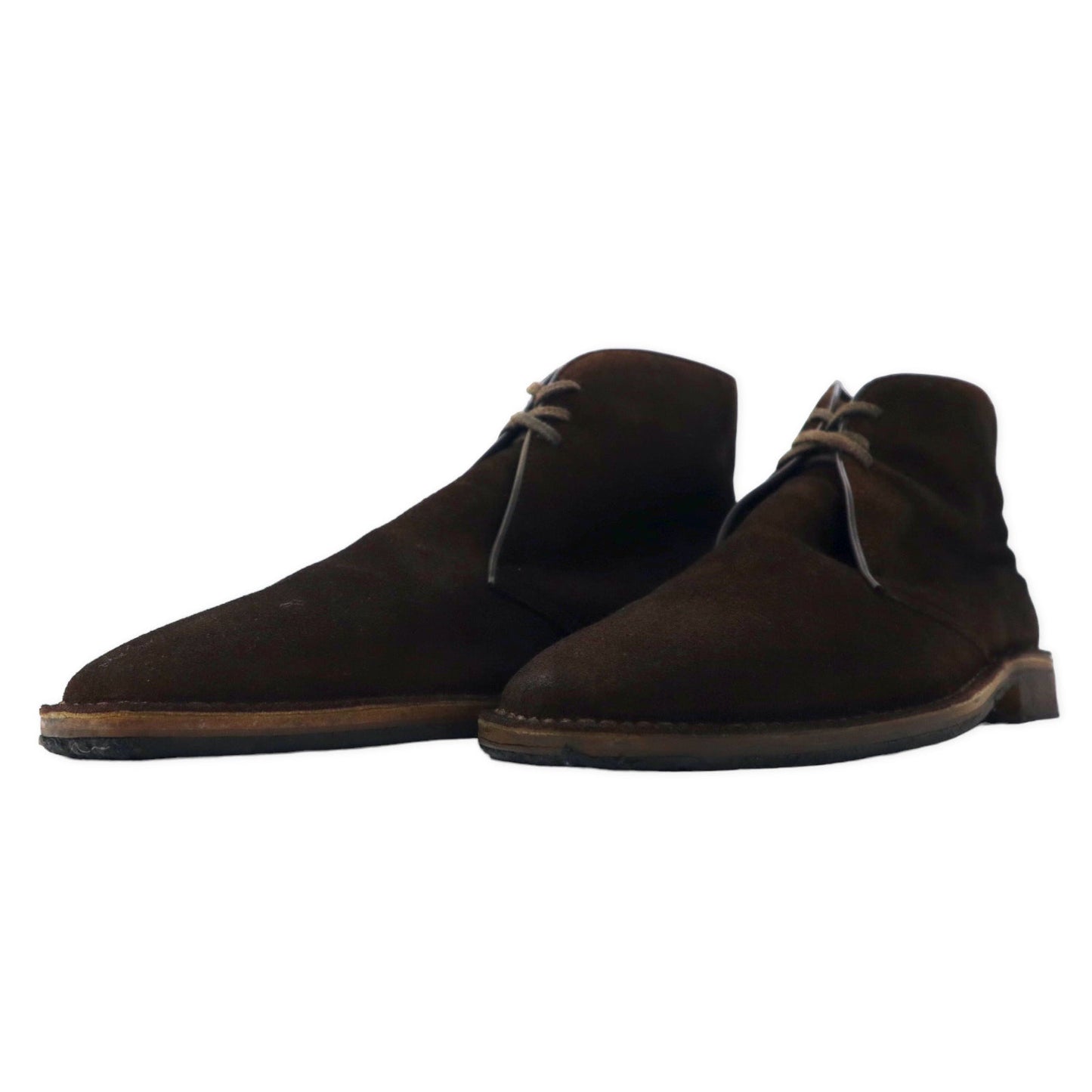 BURBERRY スエード チャッカブーツ 26cm ブラウン クレープソール 608077 BU1384