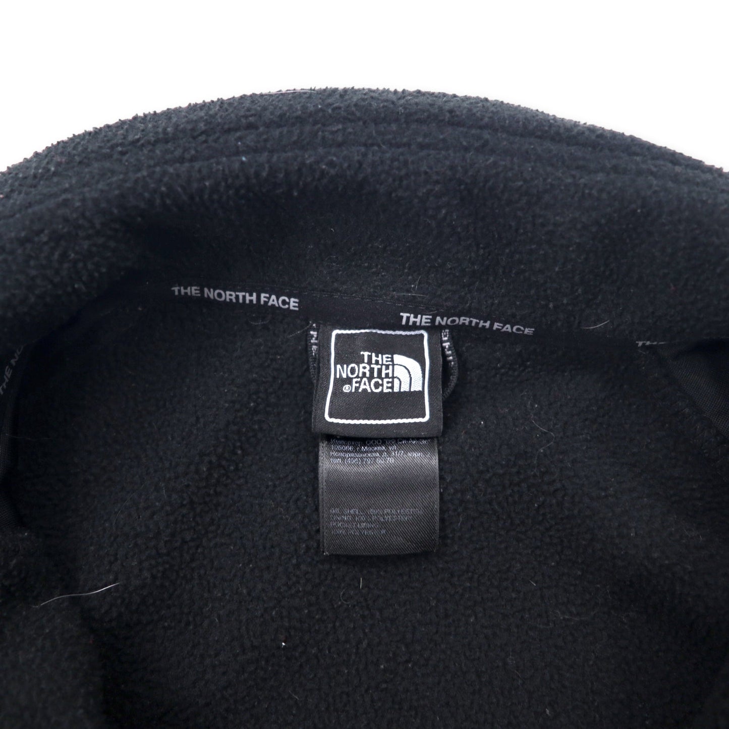 THE NORTH FACE フルジップ フリースジャケット S ブラック ポリエステル ロゴ刺繍