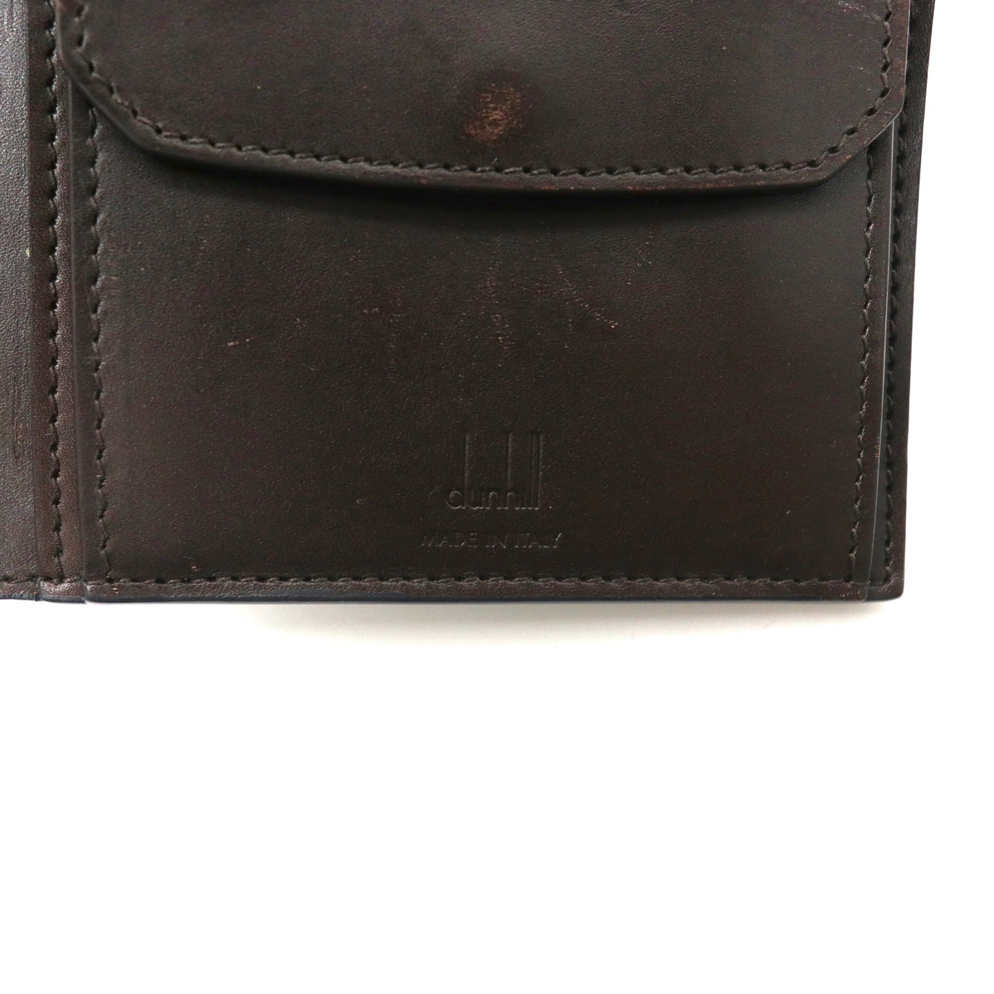 dunhill 2つ折り財布 ネイビー レザー シャーシ CHASSIS イタリア製