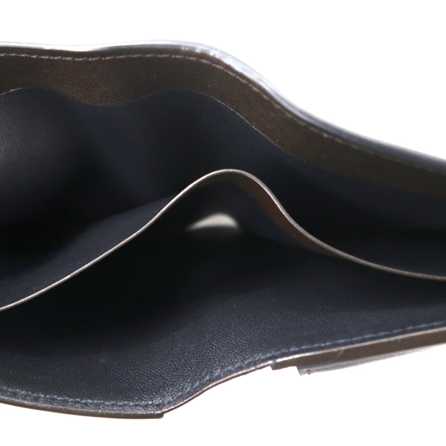 dunhill 2つ折り財布 ネイビー レザー シャーシ CHASSIS イタリア製