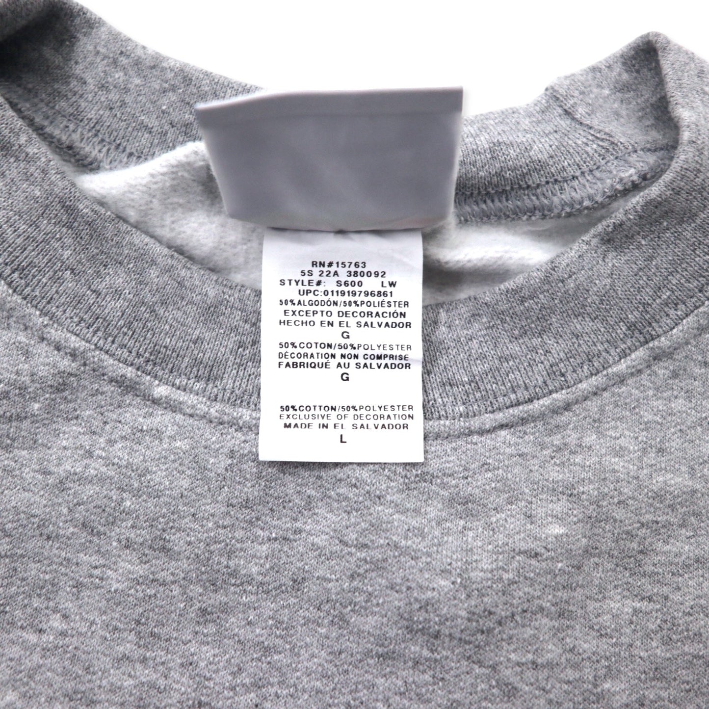 Champion ECO クルーネック スウェット 2XL グレー コットン 裏起毛 MINIMIZE RISK 刺繍 エルサルバドル製