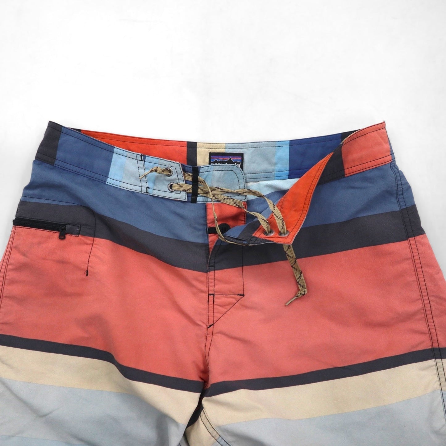 patagonia ウェーブフェアラー ボードショーツ ハーフパンツ WAVEFARER BOARD SHORTS ショートパンツ M マルチカラー ボーダー ナイロン 86556