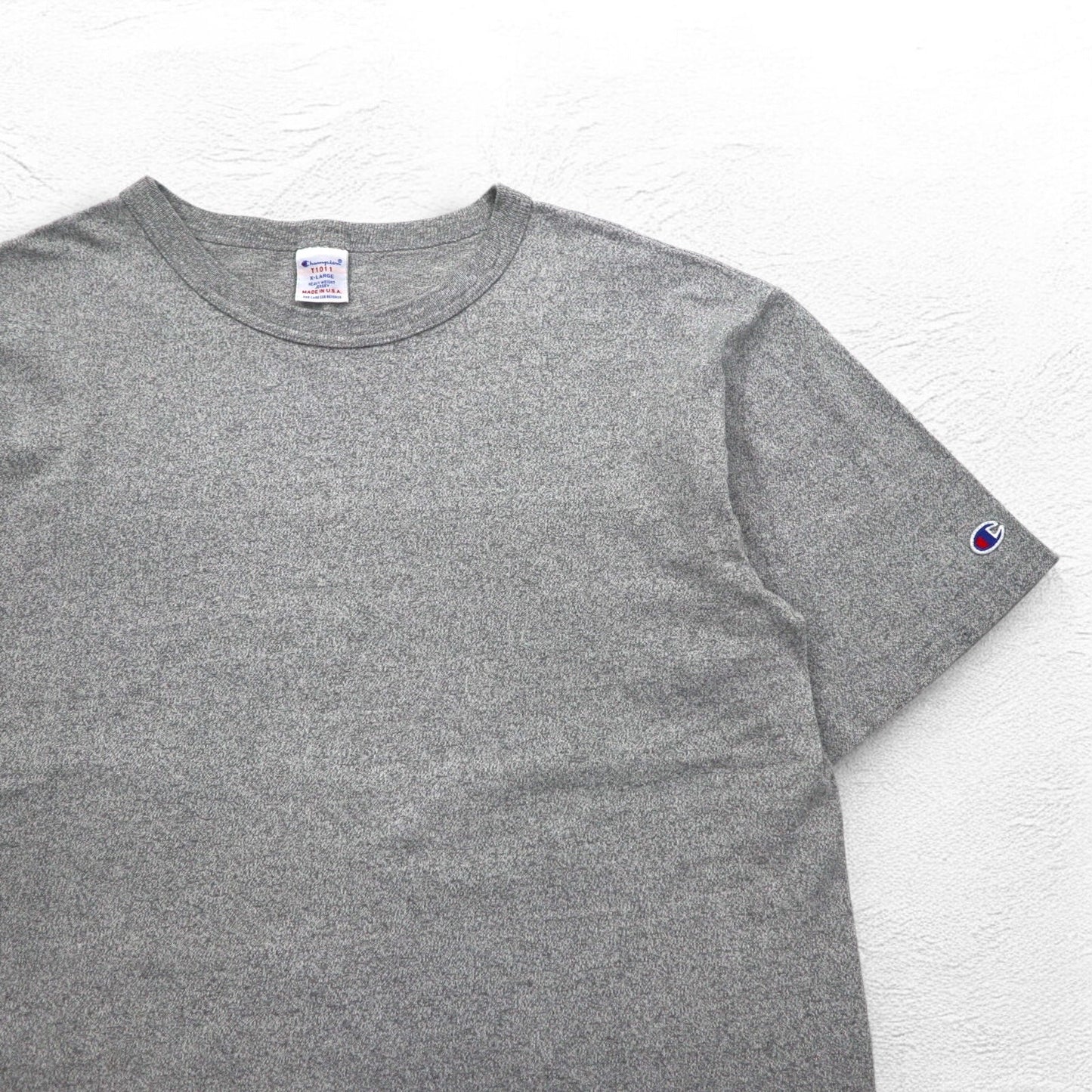 Champion USA製 ヘビーウェイト HEAVY WEIGHT JERSEY Tシャツ XL グレー T1011 刺繍タグ