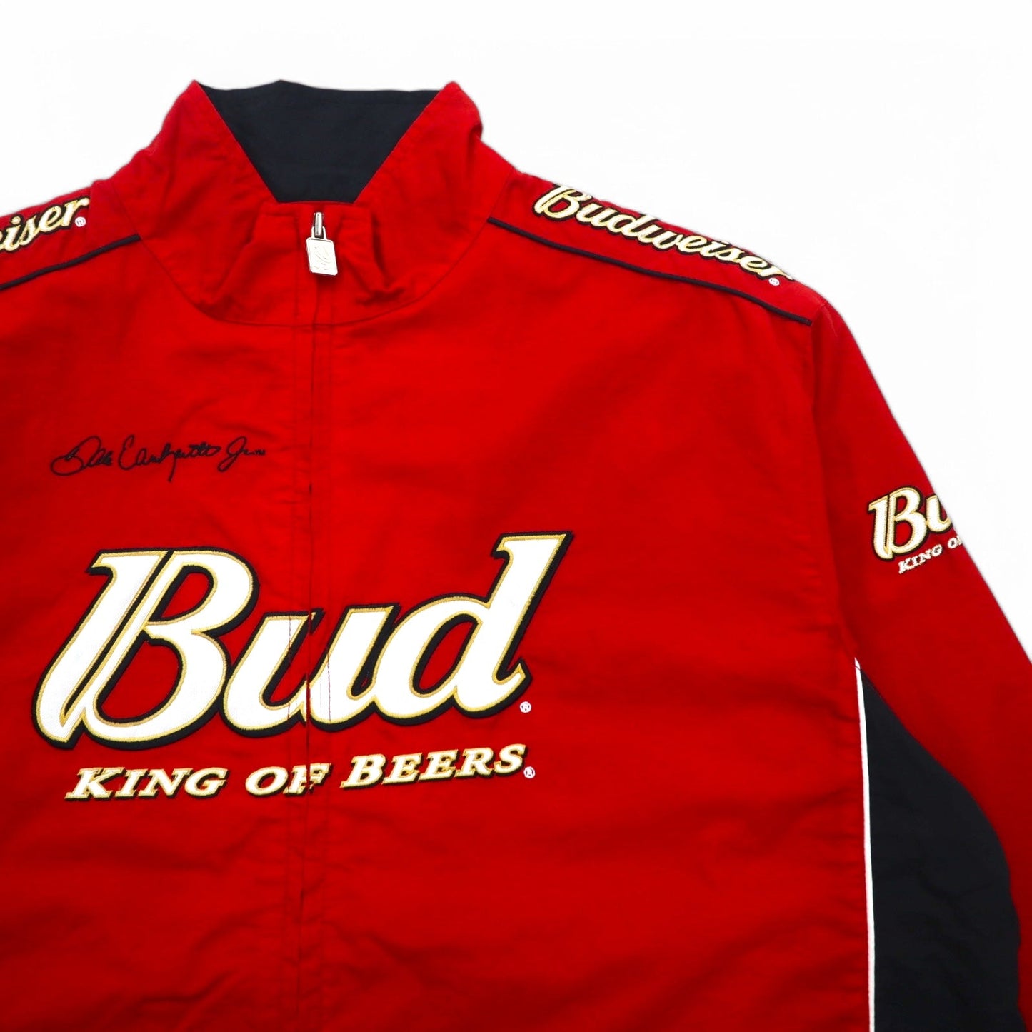 CHASE AUTHENTICS バドワイザー Budweiser レーシングジャケット M レッド ナイロン