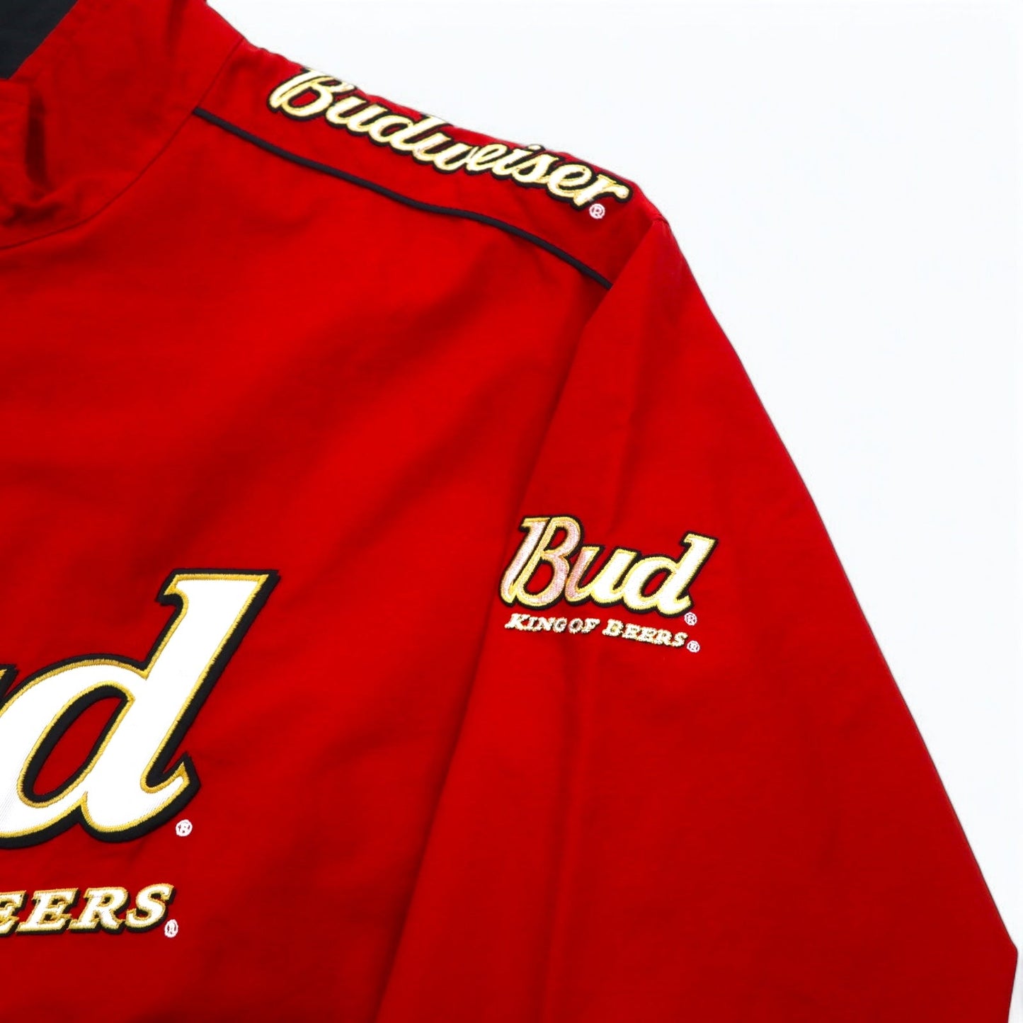 CHASE AUTHENTICS バドワイザー Budweiser レーシングジャケット M レッド ナイロン