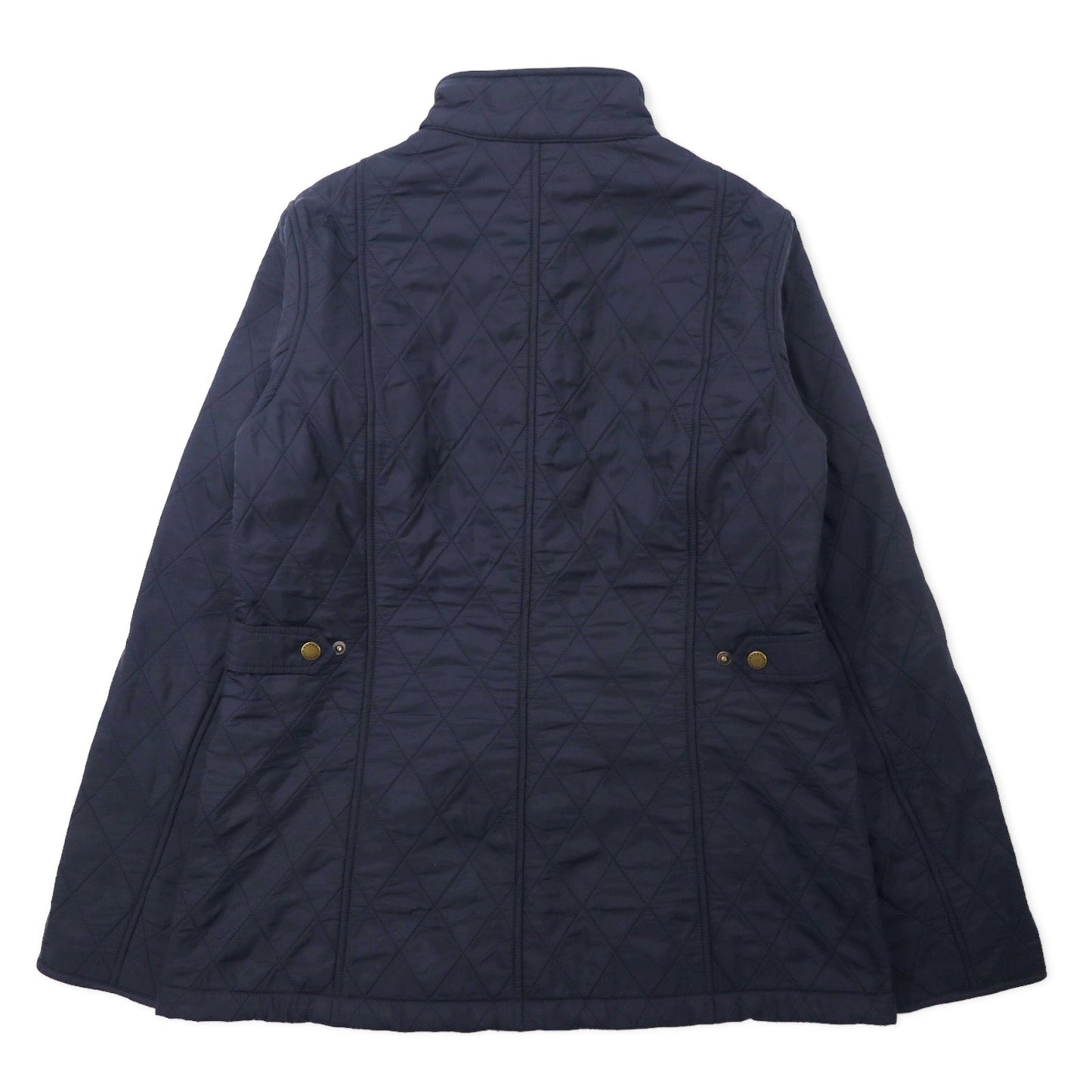 Barbour キルティングジャケット 40 ネイビー ポリエステル キャバルリー ポーラー 3ワラント