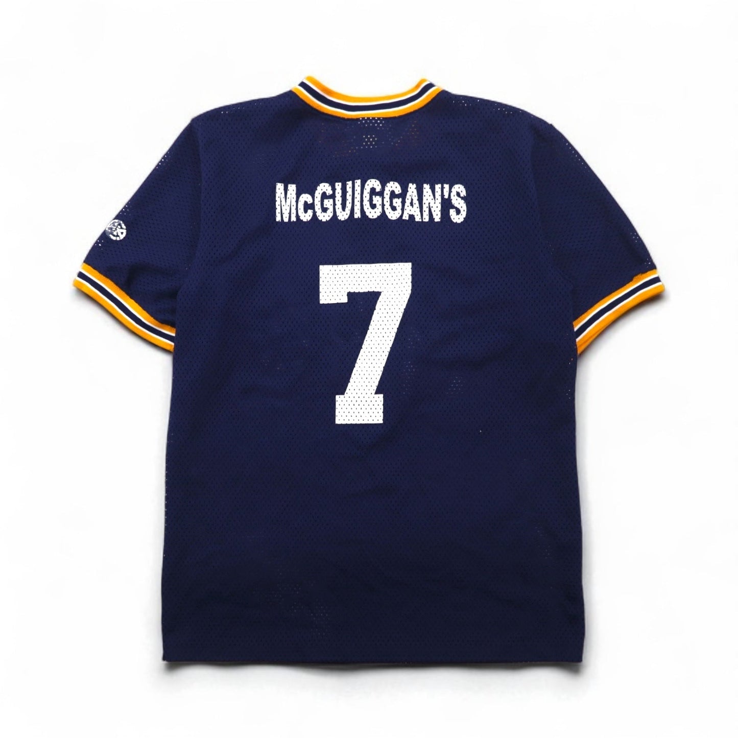 Athletic Knit 90年代 メッシュ ゲームシャツ M ネイビー NCAA Whitman カレッジ ナンバリング ヘンリーネック