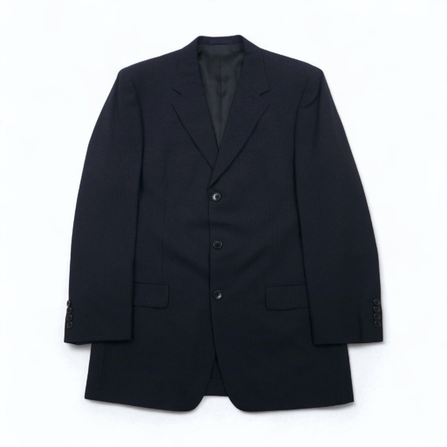 Paul Smith 90年代 3B スーツ セットアップ XL ブラック バーズアイ LANIFICIO FINTES イタリア生地 日本製