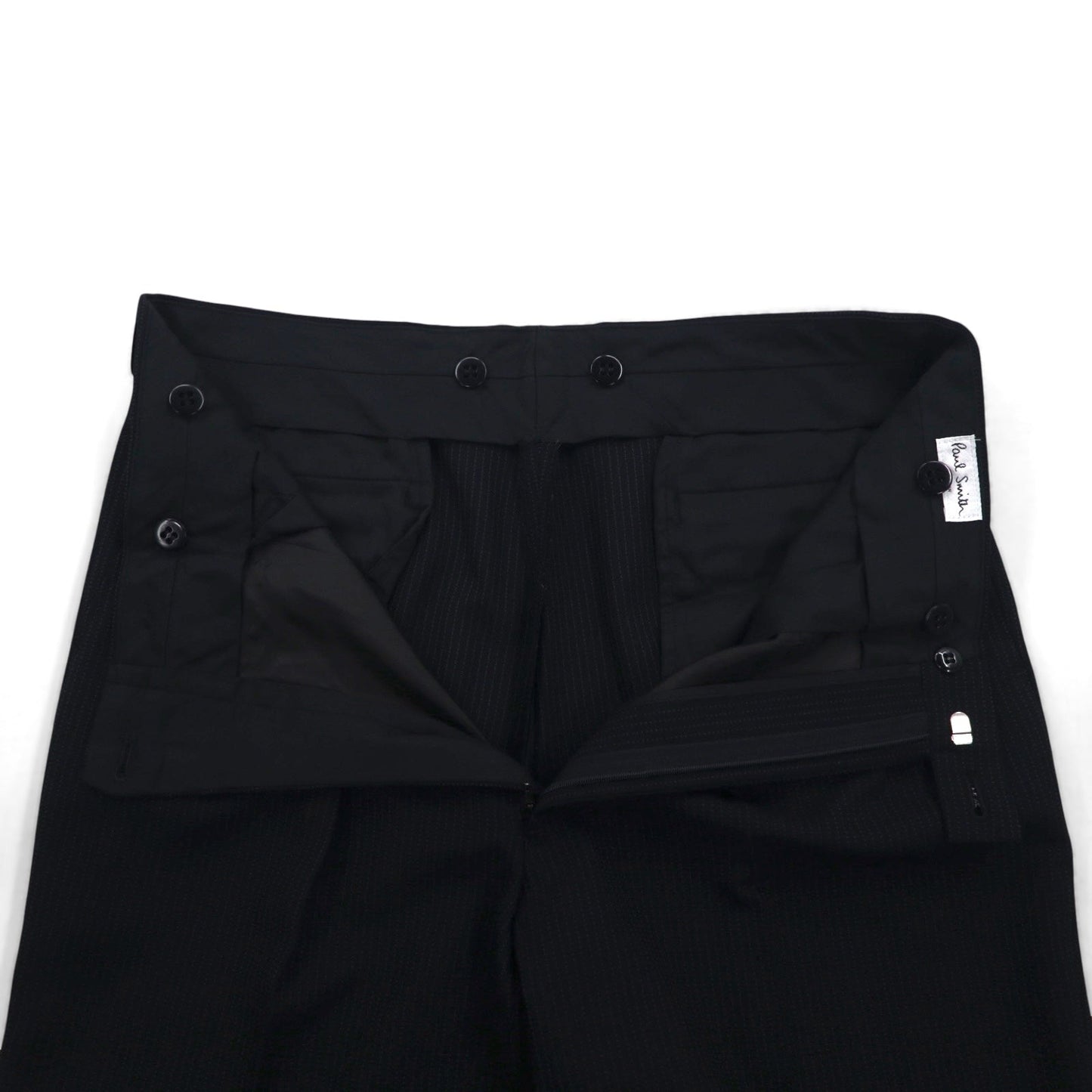 Paul Smith 90年代 3B スーツ セットアップ XL ブラック バーズアイ LANIFICIO FINTES イタリア生地 日本製