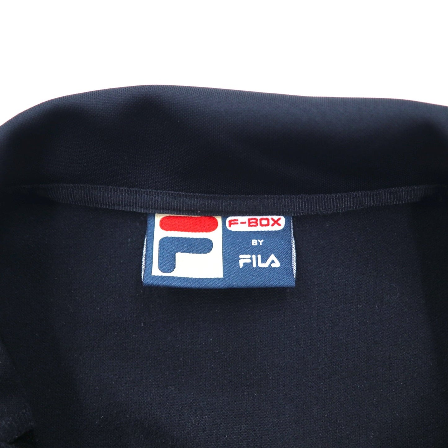 F-BOX by FILA ハイネック スタンドカラー トラックジャケット ジャージ M ネイビー ロゴプリント