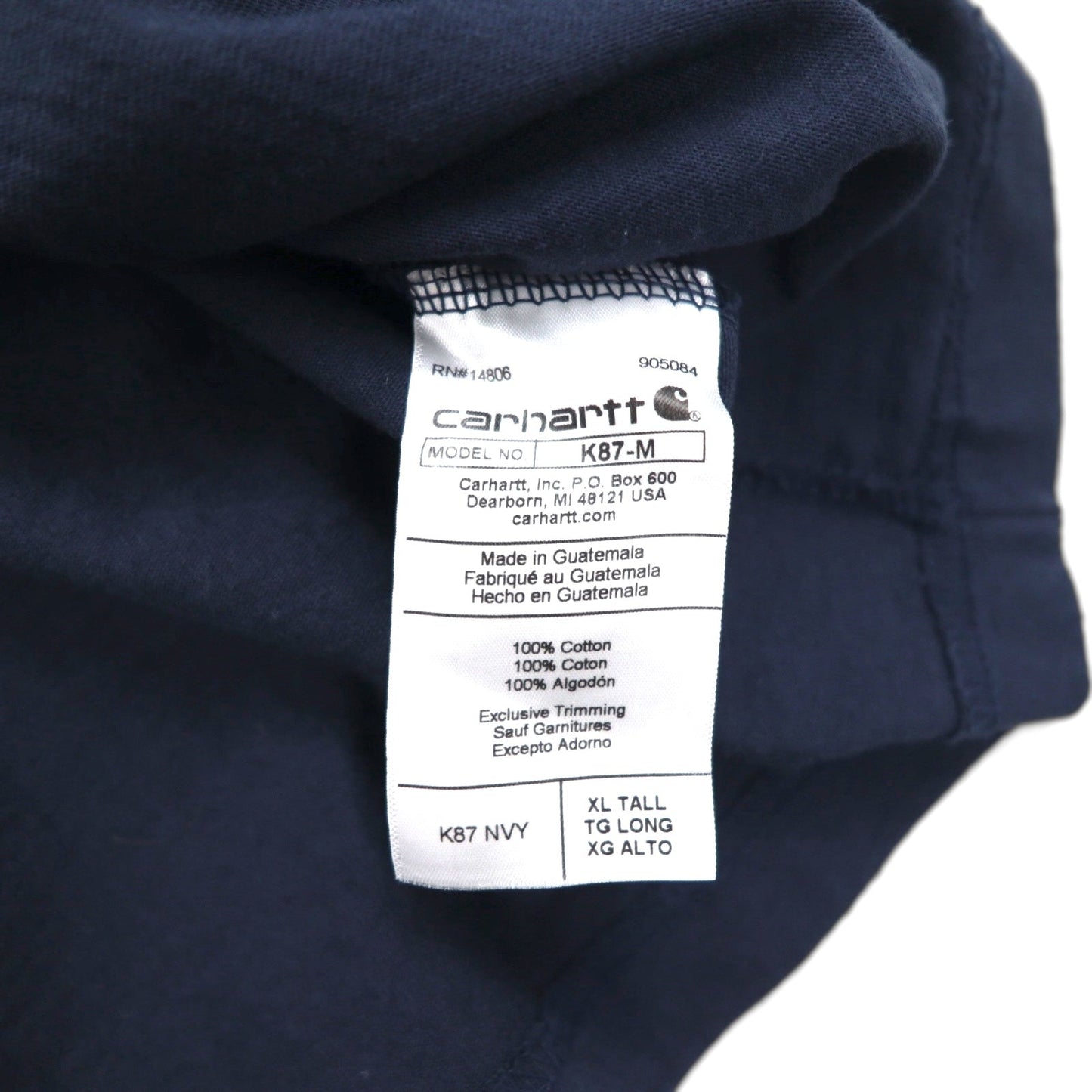 carhartt ルーズフィット LOOSE FIT ポケット Tシャツ XL ネイビー コットン
