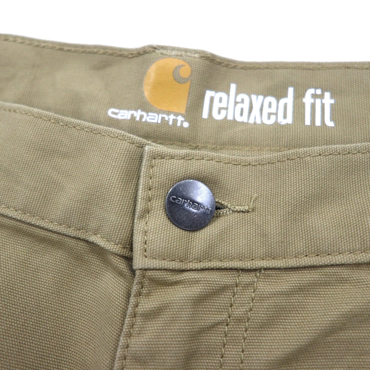 Carhartt リラックスフィット ダック地 ショート カーゴパンツ RUGGED FLEX ハーフパンツ L ベージュ 103542