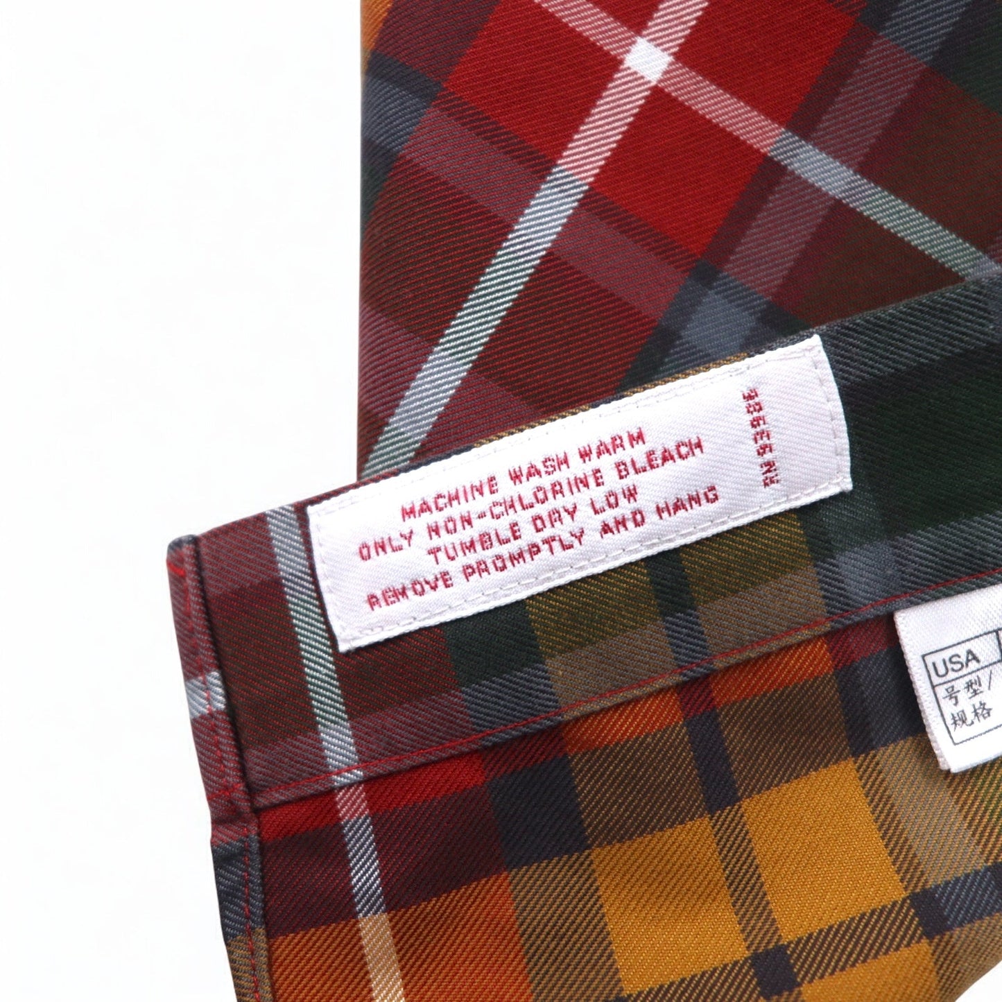 Brooks Brothers 346 ビッグサイズ ボタンダウンシャツ L マルチカラー チェック オレンジ イエロー グリーン