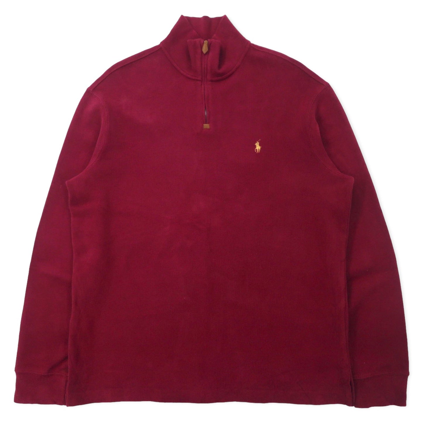 Polo by Ralph Lauren ハーフジップ スウェット L ボルドー コットン スモールポニー刺繍