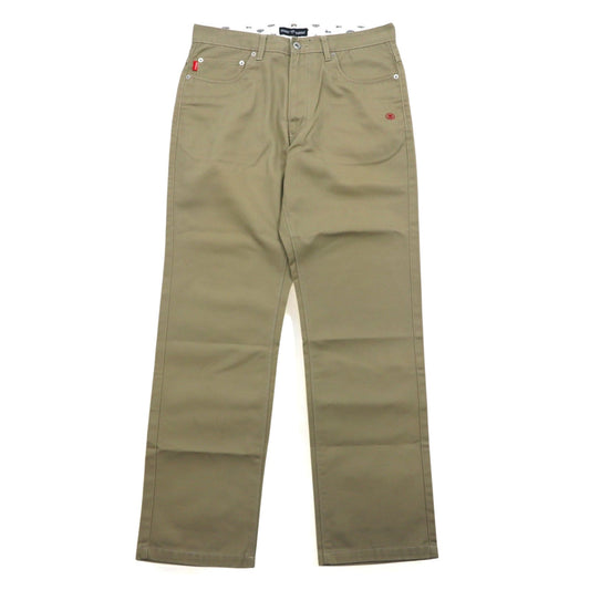Stussy × Dickies シャネルロゴ 刺繍 チノパンツ M ベージュ ワンポイント UXST05M