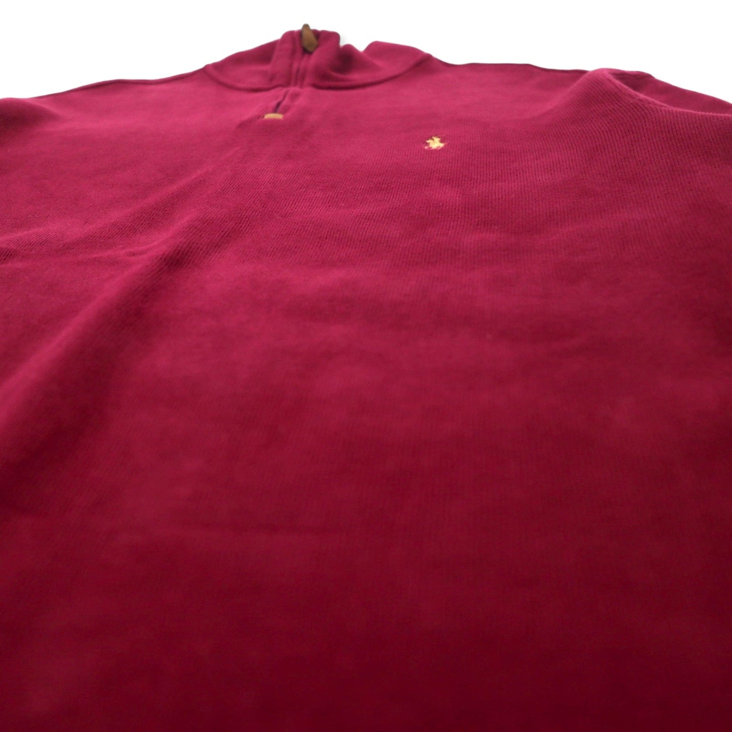 Polo by Ralph Lauren ハーフジップ スウェット L ボルドー コットン スモールポニー刺繍