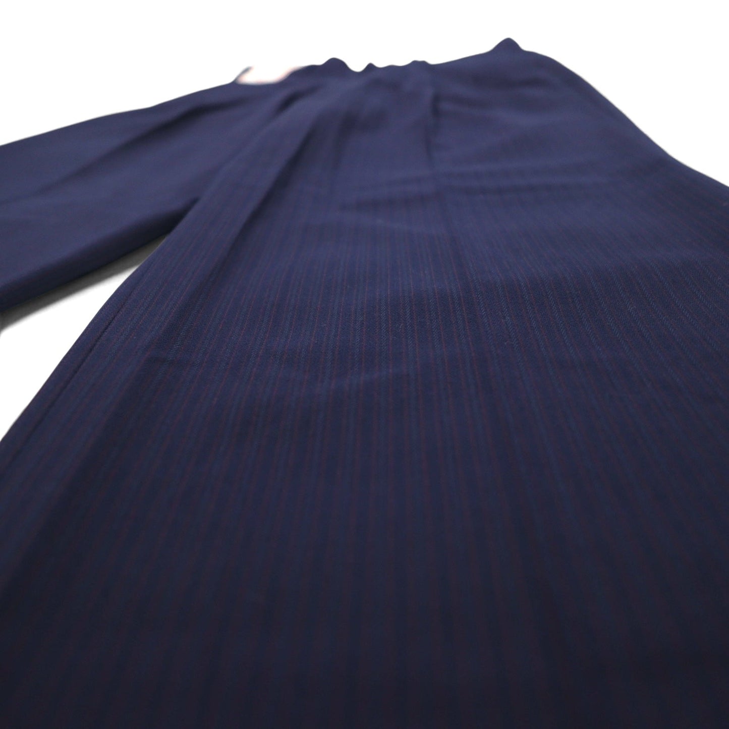 Vintage 70s Japan Made Trousers ELISIAN 70年代 タック スラックスパンツ S ネイビー ストライプ YZIP 未使用品