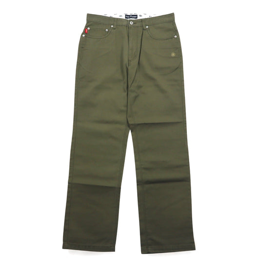 Stussy × Dickies シャネルロゴ 刺繍 チノパンツ M カーキ ワンポイント UXST05M