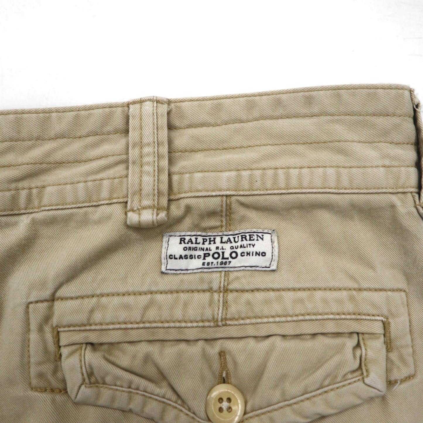 POLO RALPH LAUREN ポロチノ バギー ショート カーゴパンツ ハーフパンツ L ベージュ コットン