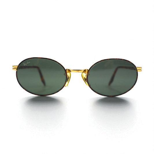 Ray-Ban オーバル サングラス ゴールド ベッコウ メタル RB3007 W2188