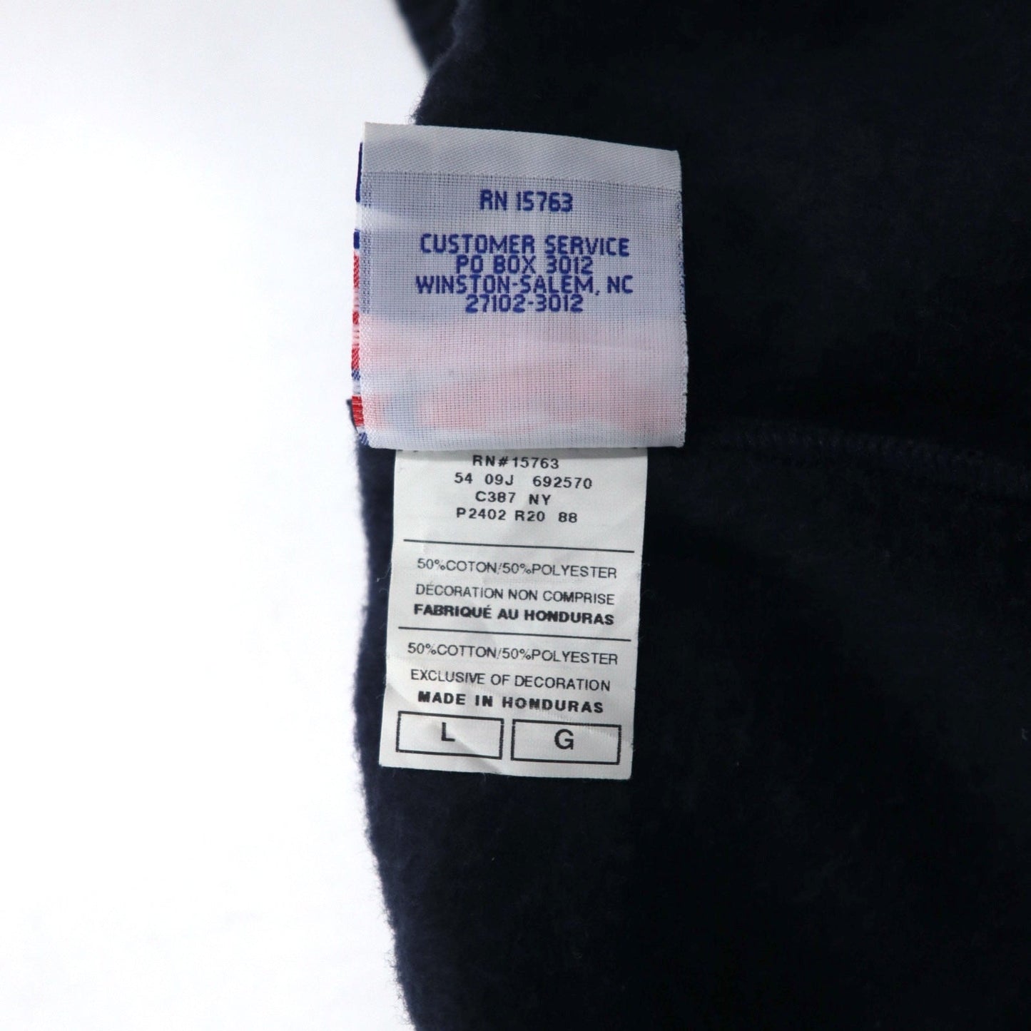 Champion スウェットパンツ L ネイビー コットン 裏起毛 バータグ ホンジュラス製