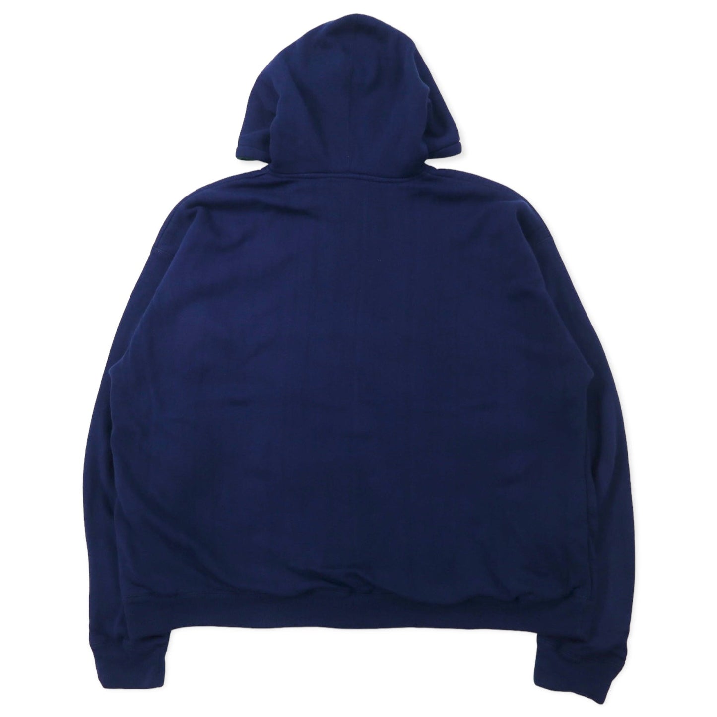 GRAND BANKS PERFORMANCE BIG SIZE 90年代 ダブルフェイス ハーフボタン プルオーバーパーカー 2XL ネイビー コットン ヘビーウェイト