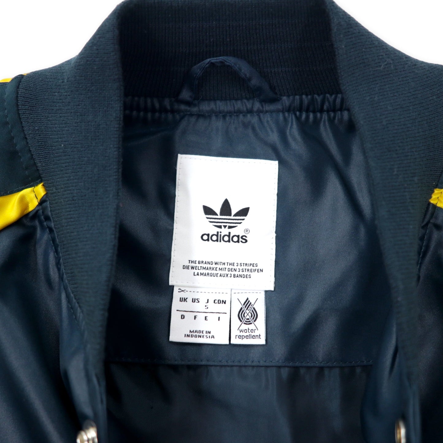adidas originals スタジャン トラックジャケット S ネイビー ポリエステル ロゴ刺繍 サイドライン 星柄 S14527