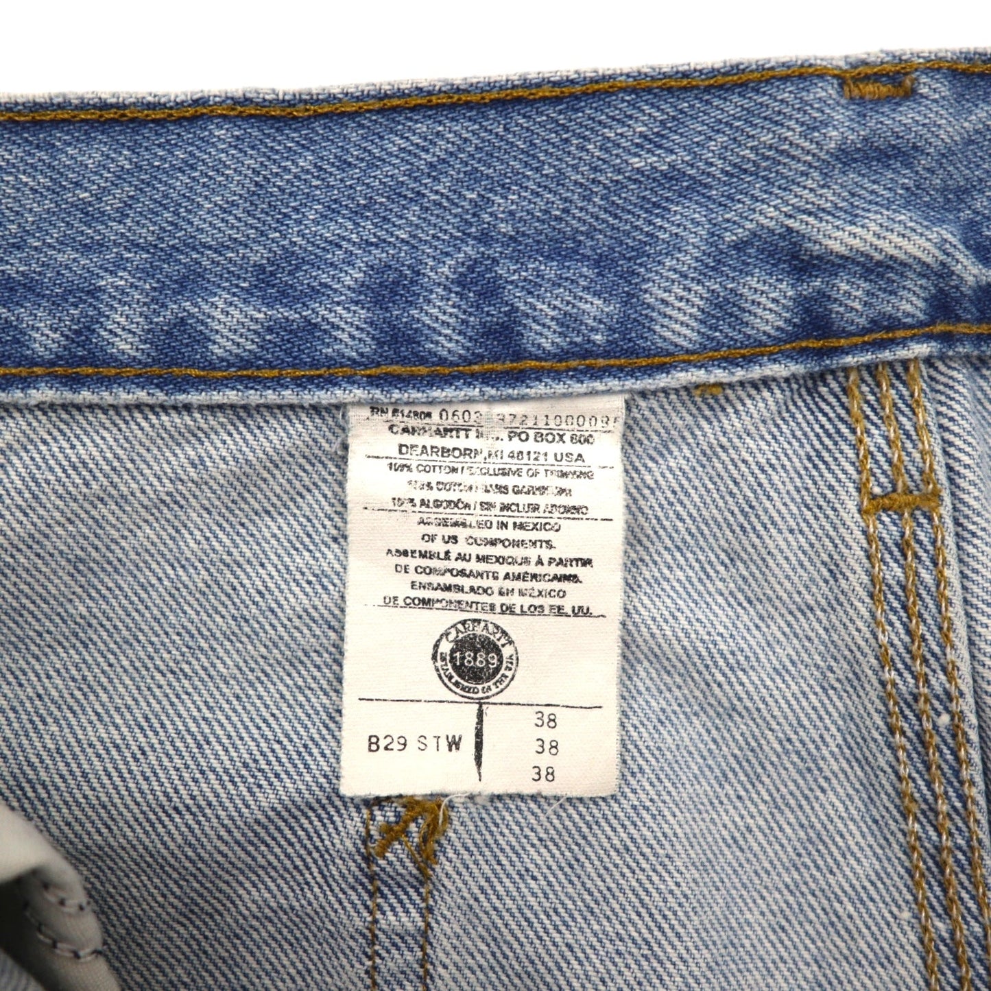 carhartt デニム ショート ペインターパンツ ハーフパンツ L インディゴ ブルー B29 STW メキシコ製
