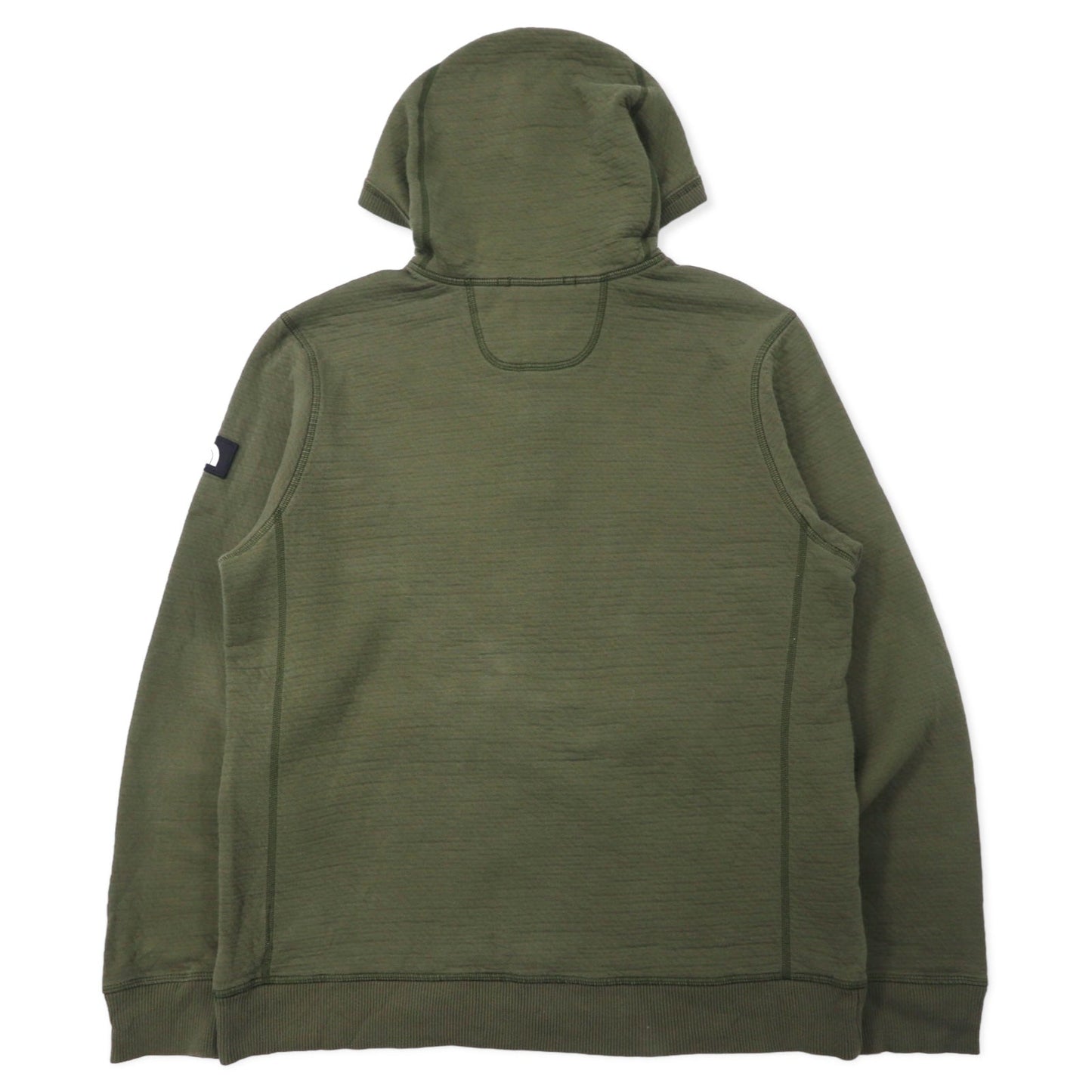 THE NORTH FACE カモフラ切り替え ハーフスナップパーカー L カーキ コットン US規格 エルサルバドル製