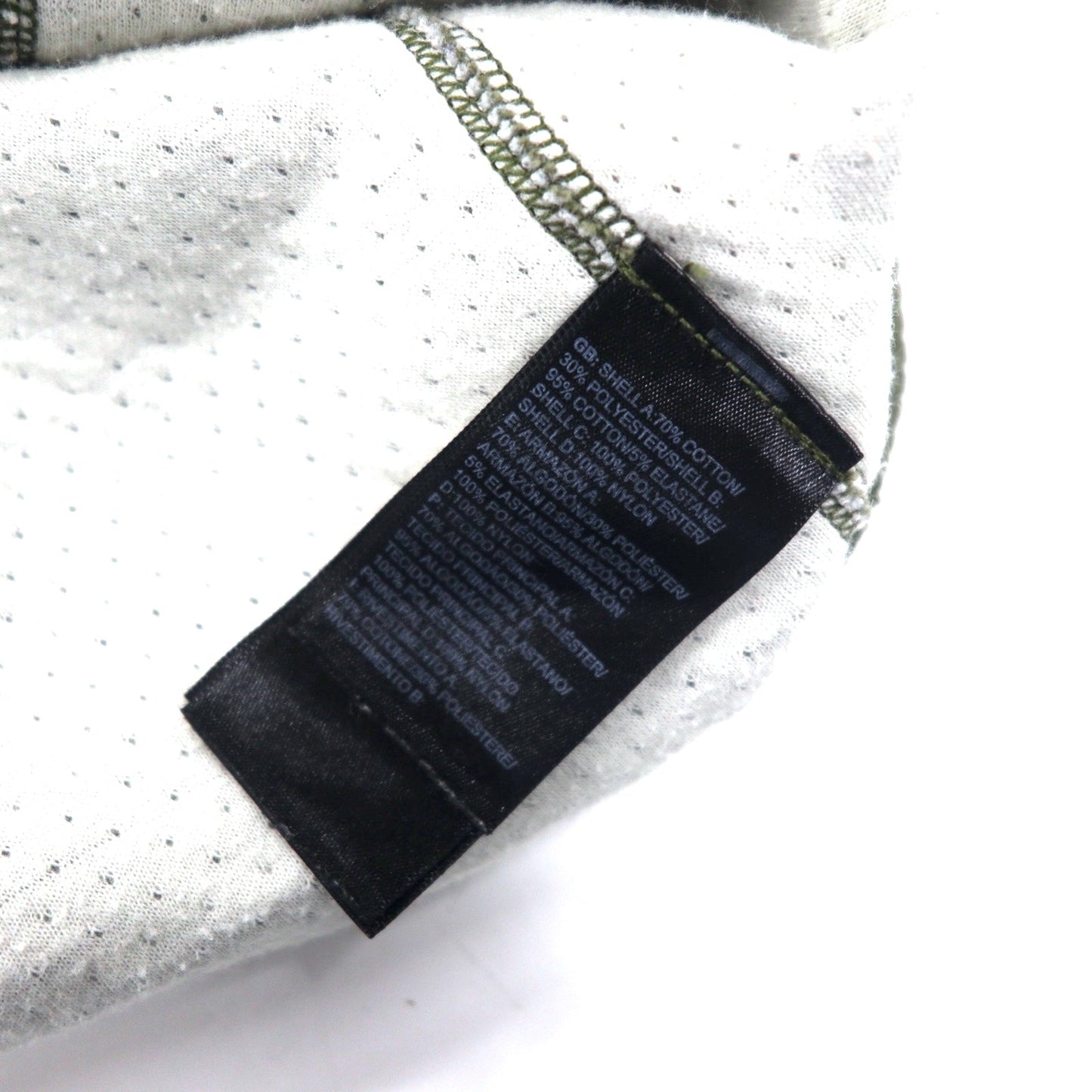 THE NORTH FACE カモフラ切り替え ハーフスナップパーカー L カーキ コットン US規格 エルサルバドル製