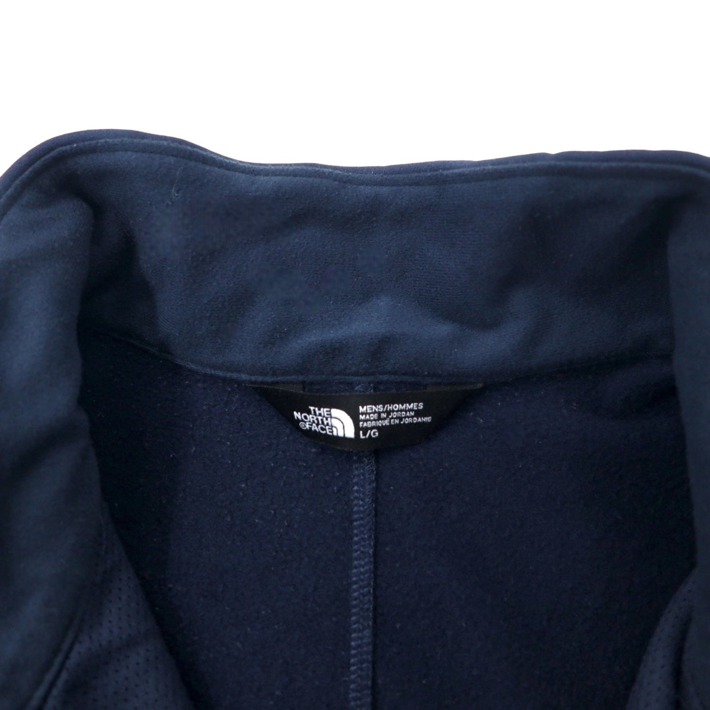 THE NORTH FACE ソフトシェルジャケット L ネイビー ポリエステル ワンポイントロゴ刺繍 US規格 ヨルダン製