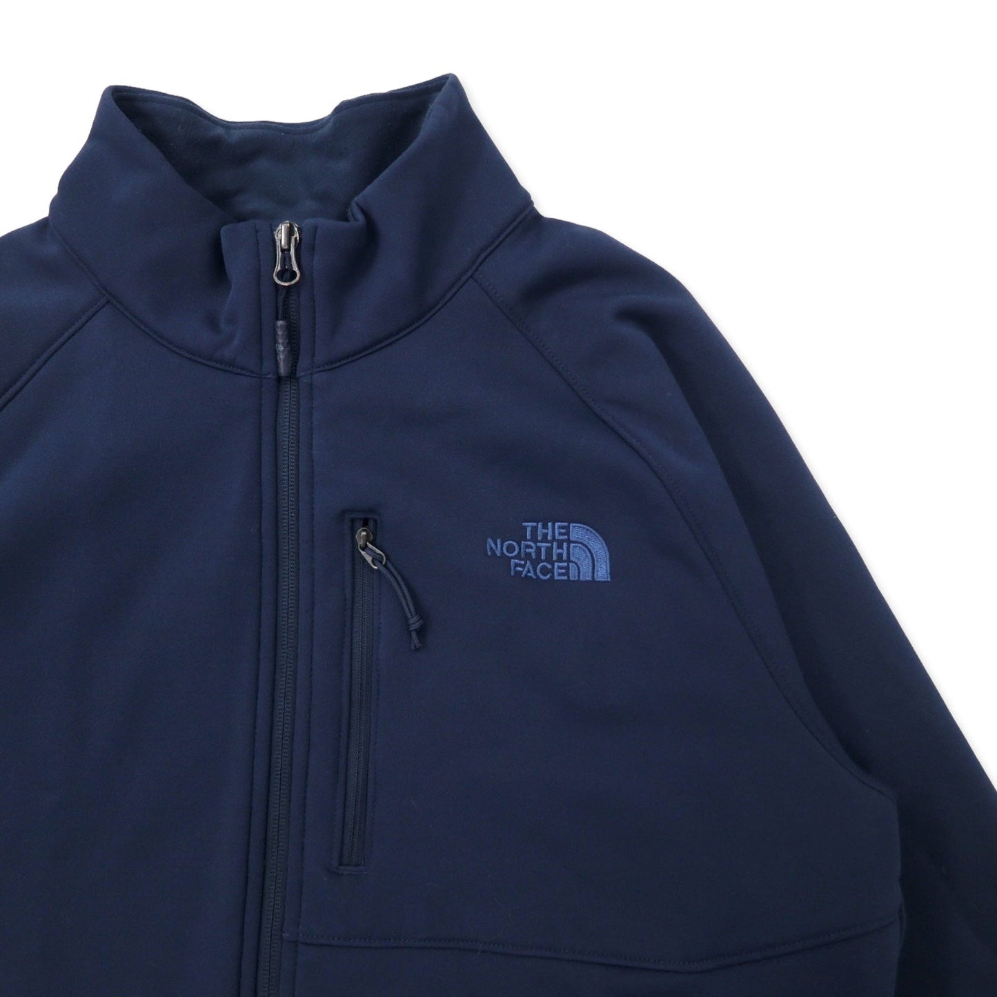 THE NORTH FACE ソフトシェルジャケット L ネイビー ポリエステル ワンポイントロゴ刺繍 US規格 ヨルダン製