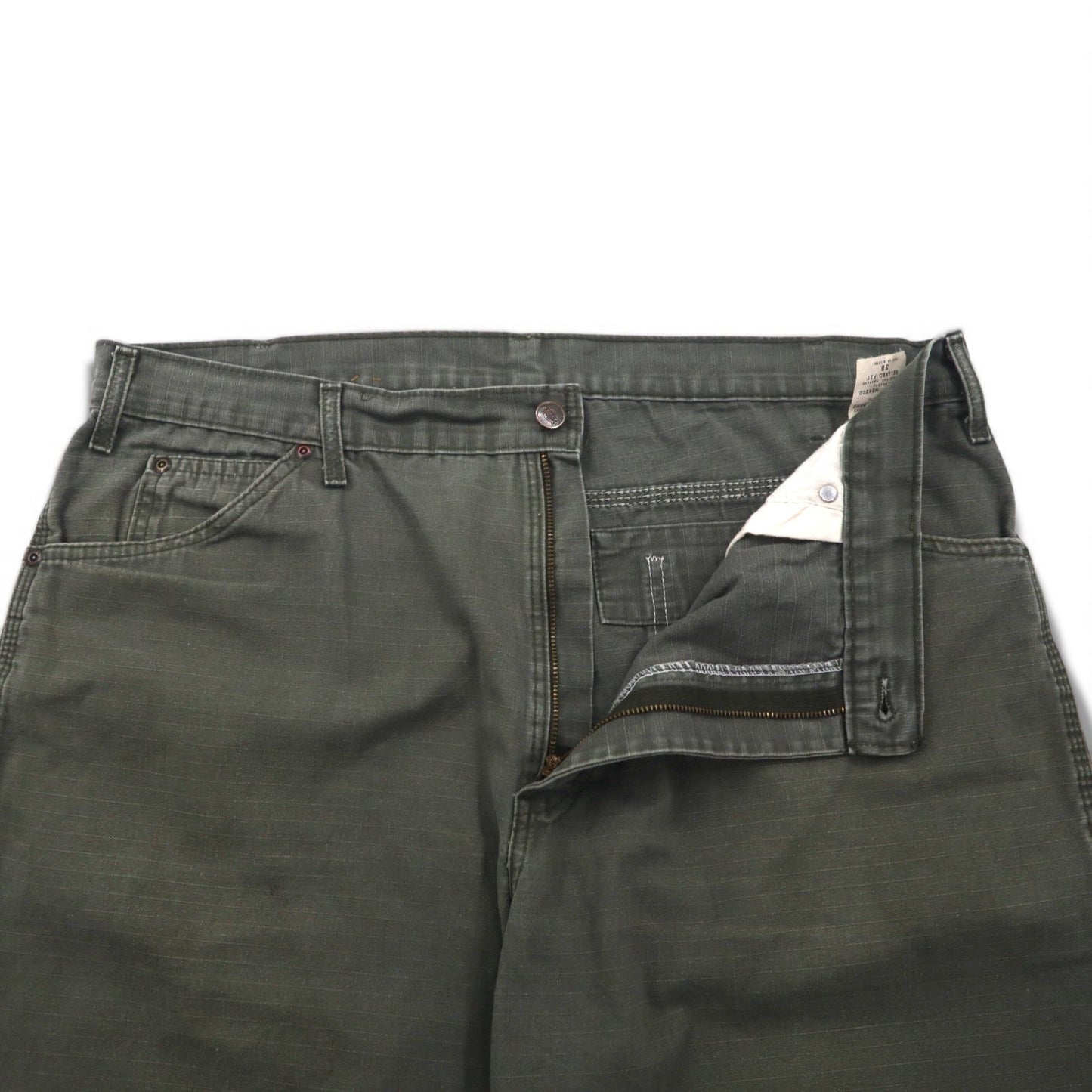 Dickies リラックスフィット リップストップ カーペンター ショートパンツ ハーフパンツ XL カーキ WR825 メキシコ製