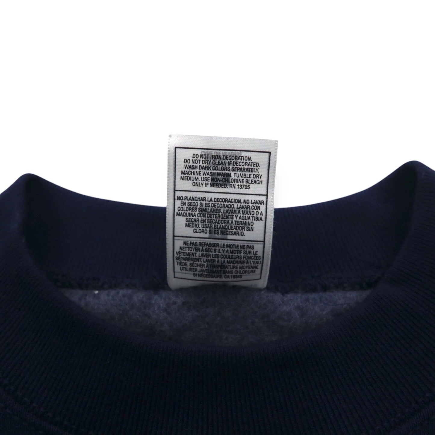 FRUIT OF THE LOOM 90年代 USA製 SUPER COTTON スウェット L ネイビー 裏起毛 SKYJACK ワンポイント刺繍