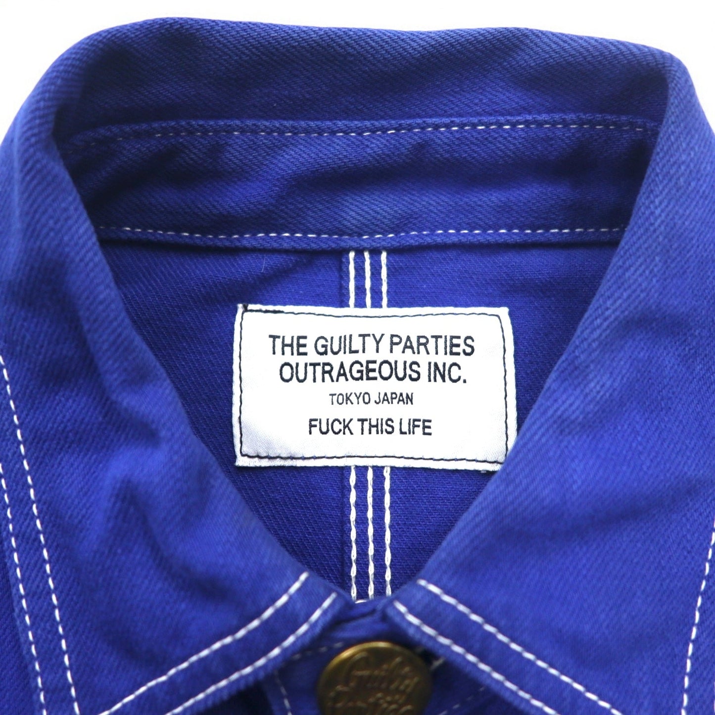 THE GUILTY PARTIES ( WACKO MARIA ) カバーオール ワークジャケット S ブルー チェンジボタン 日本製