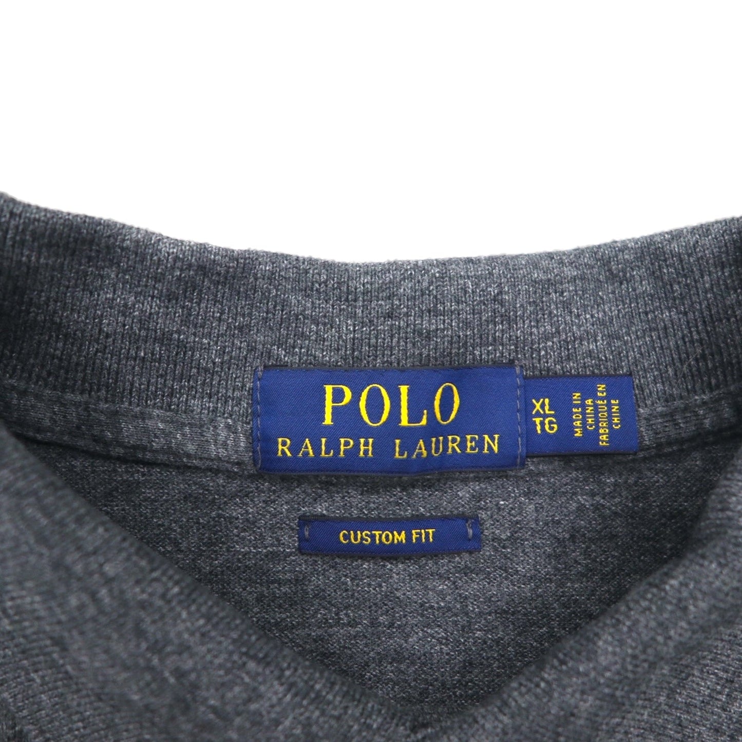 POLO RALPH LAUREN ポロシャツ XL グレー コットン 鹿の子 スモールポニー刺繍