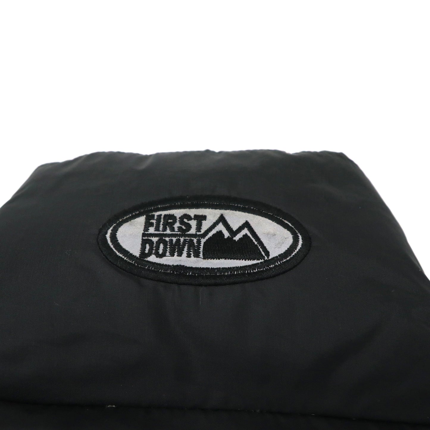 FIRST DOWN USA ダウンジャケット XXL ブラック ポリエステル ロゴ刺繍 ビッグサイズ