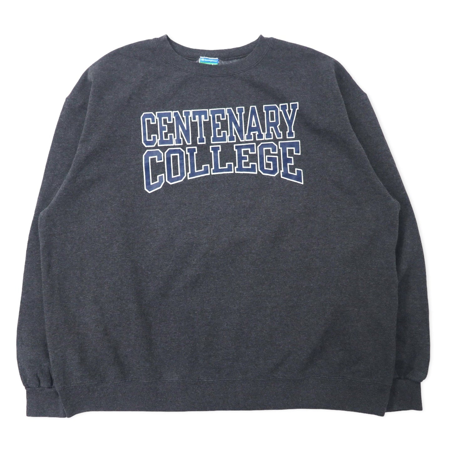 Champion カレッジ プリント スウェット XXL グレー コットン 裏起毛 CENTENARY COLLEGE ビッグサイズ ホンジュラス製